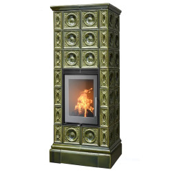 Kachlová Krbová kamna ABX Venezia exklusive XL, Zelená